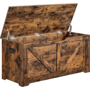 Sitzbank Sitztruhe Stauraum Sicherheitsscharniere Vintagebraun von Songmics