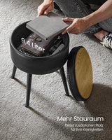 Sitzhocker mit Stauraum, tintenschwarz von Songmics