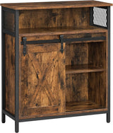 Sideboard mit Schiebetür rustikales Braun von Songmics