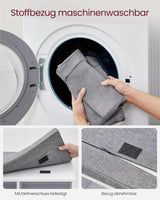 Schuhbank mit Stauraum und Kissen Taubengrau von guteszeug.ch