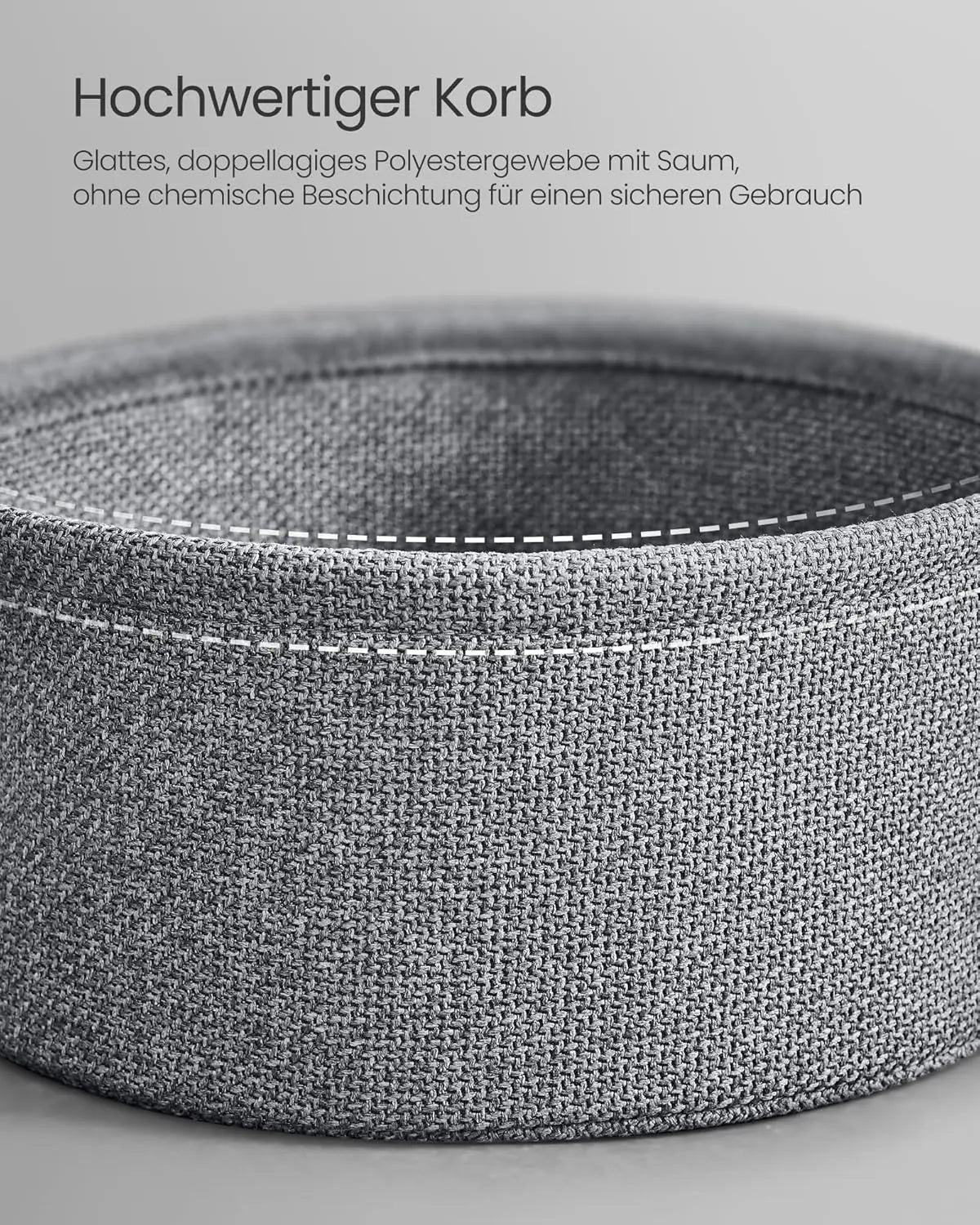 Beistelltisch mit Stauraum, ebenholzschwarz-schiefergrau von Songmics