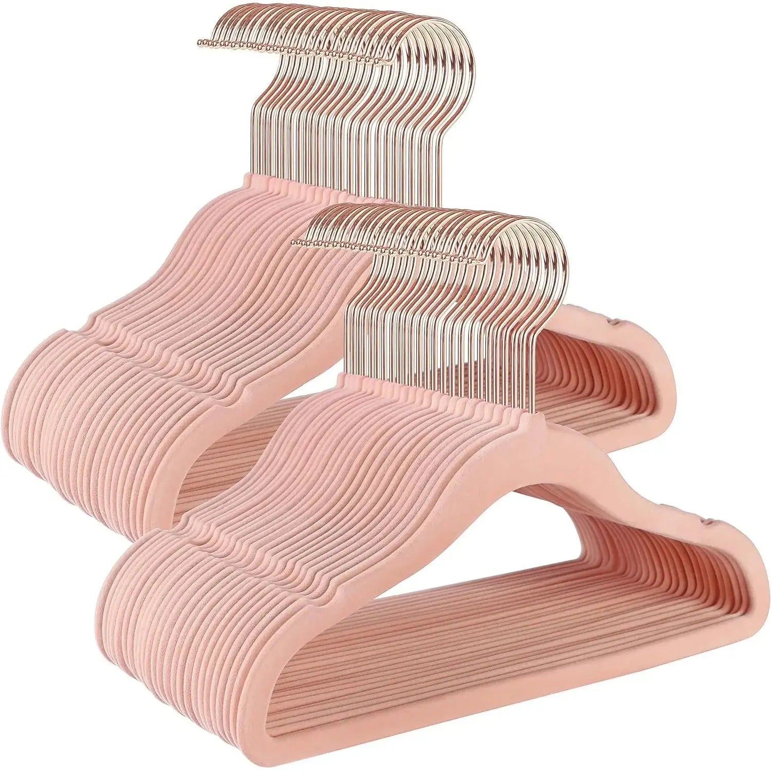Kinderkleiderbügel Samt 50er Set pastellrosa von Songmics