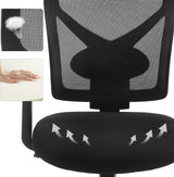 Bürostuhl ergonomisch verstellbar gepolstert Schwarz von Songmics