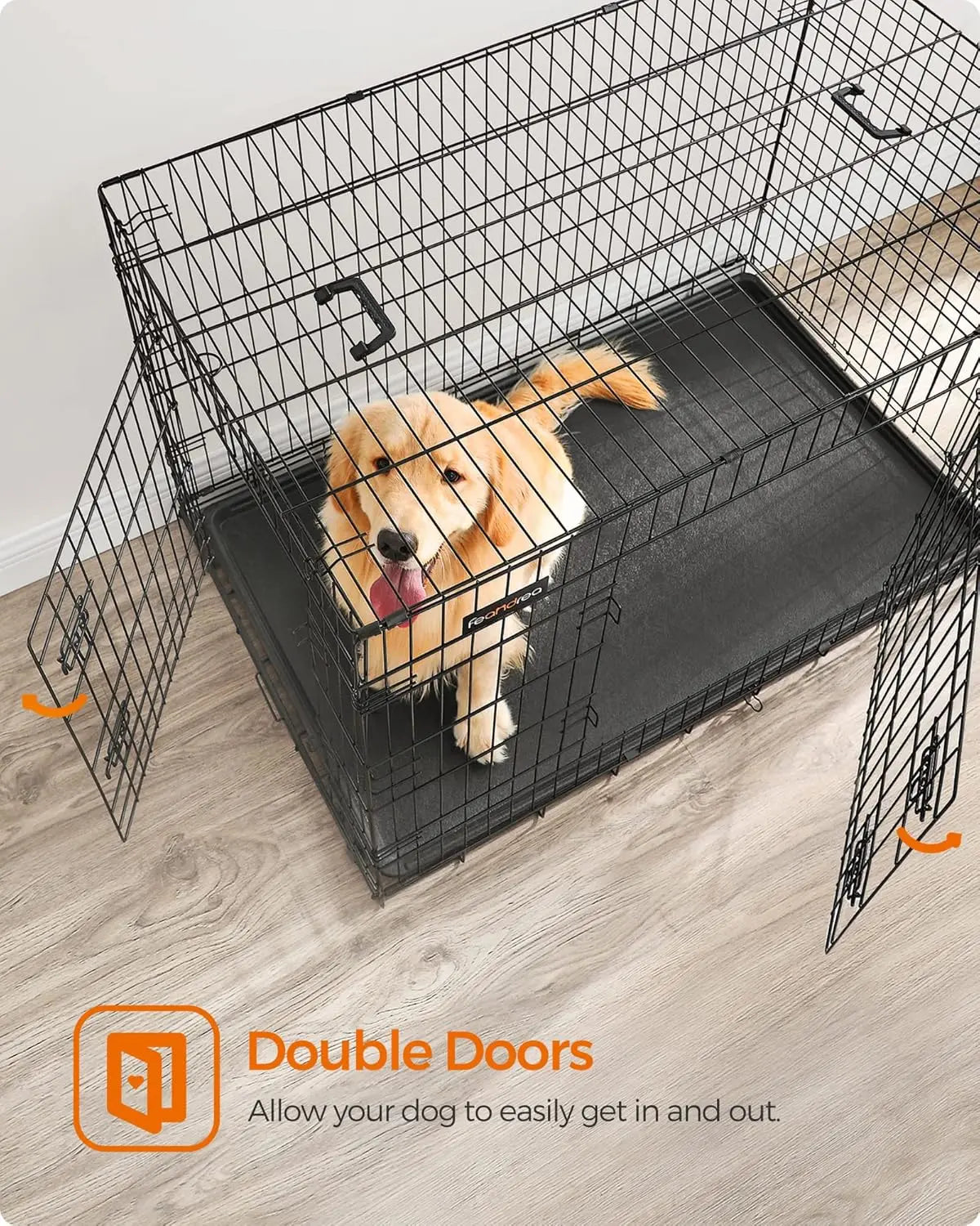 Hundekäfig XXL klappbar schwarz Kunststoff von guteszeug.ch