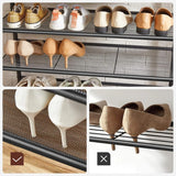 Garderobenständer mit Schuhregal vintagebraun-schwarz von Songmics