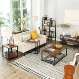 Beistelltisch Industrie-Design mit Gitterablage Vintage von Songmics