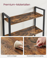 Regal mit 5 Ebenen Vintagebraun, 30x66x153 cm von Songmics