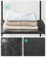 Kleiderschrank offen mit Hängefächern tintenschwarz von Songmics