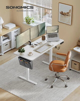 Schreibtisch elektrisch höhenverstellbar Büro wolkenweiss von Songmics