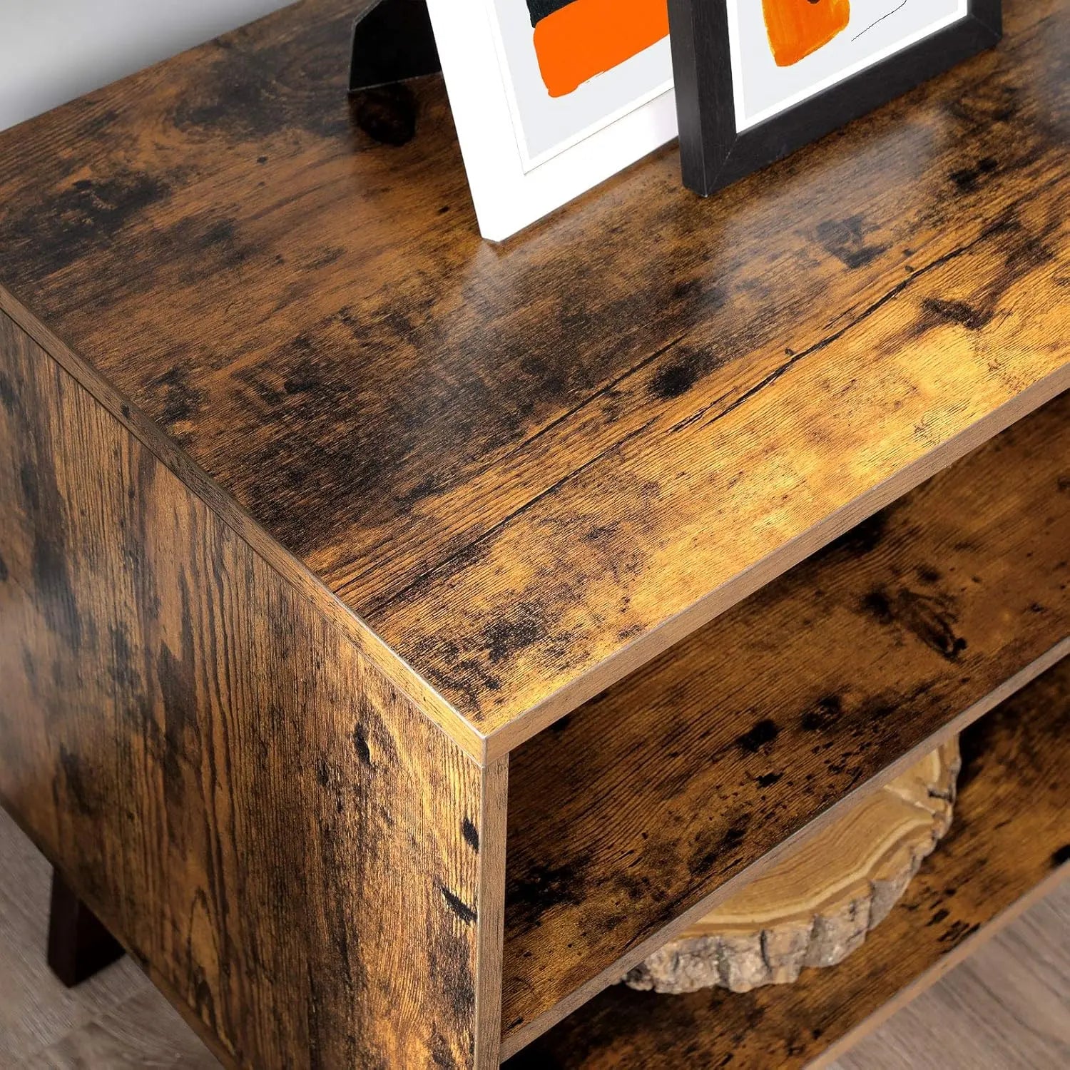 TV-Schrank mit Türen, vintagebraun von Songmics