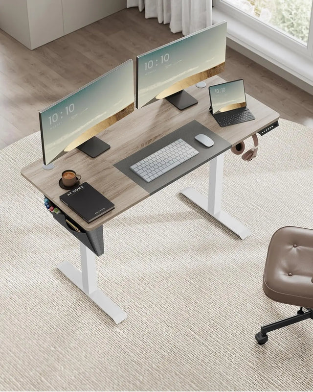 Schreibtisch elektrisch höhenverstellbar mit Memory Weiss von Songmics