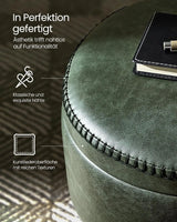 Sitzhocker mit Stauraum Kunstleder Waldgrün von Songmics