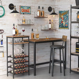 Weinregal mit Gläserhalter rustikales Braun von Songmics