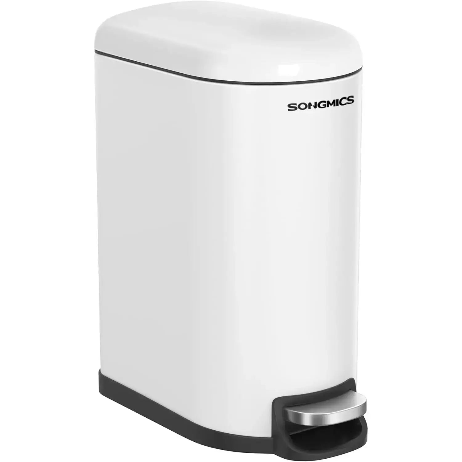 Abfalleimer Badezimmer 10L Stahl Wolkenweiss von Songmics