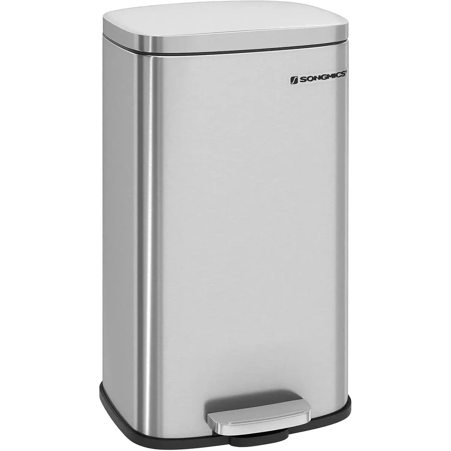 Mülleimer Küche 30L Softclose silbern von Songmics