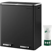 Mülleimer Mülltrennsystem 60L Softclose Schwarz von Songmics