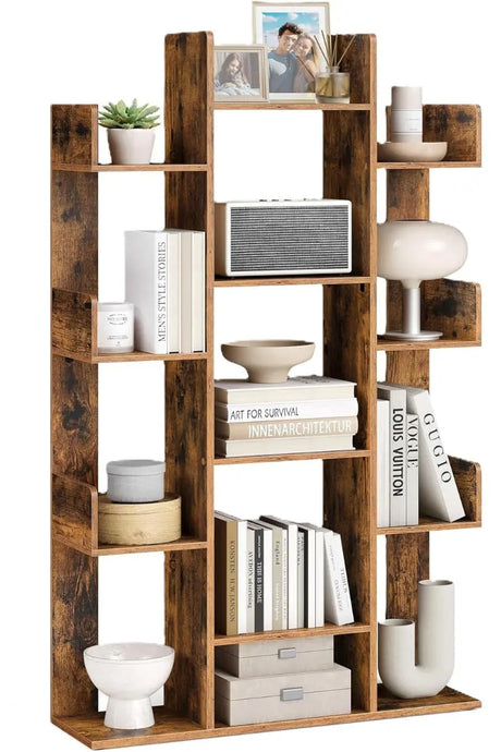 Bücherregal Baumform mit 13 Fächern Vintagebraun von Songmics