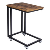 Beistelltisch C-Form Industrie-Design Vintagebraun von Songmics