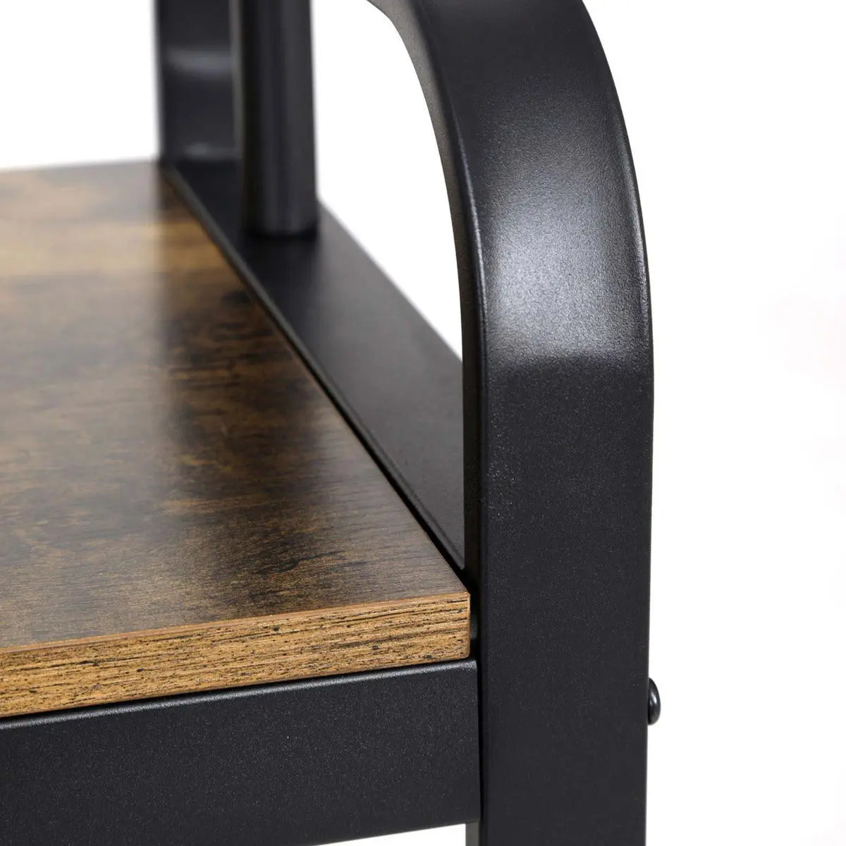 Garderobenständer mit Schuhbank Industrie-Design Vintagebraun-Schwarz von Songmics