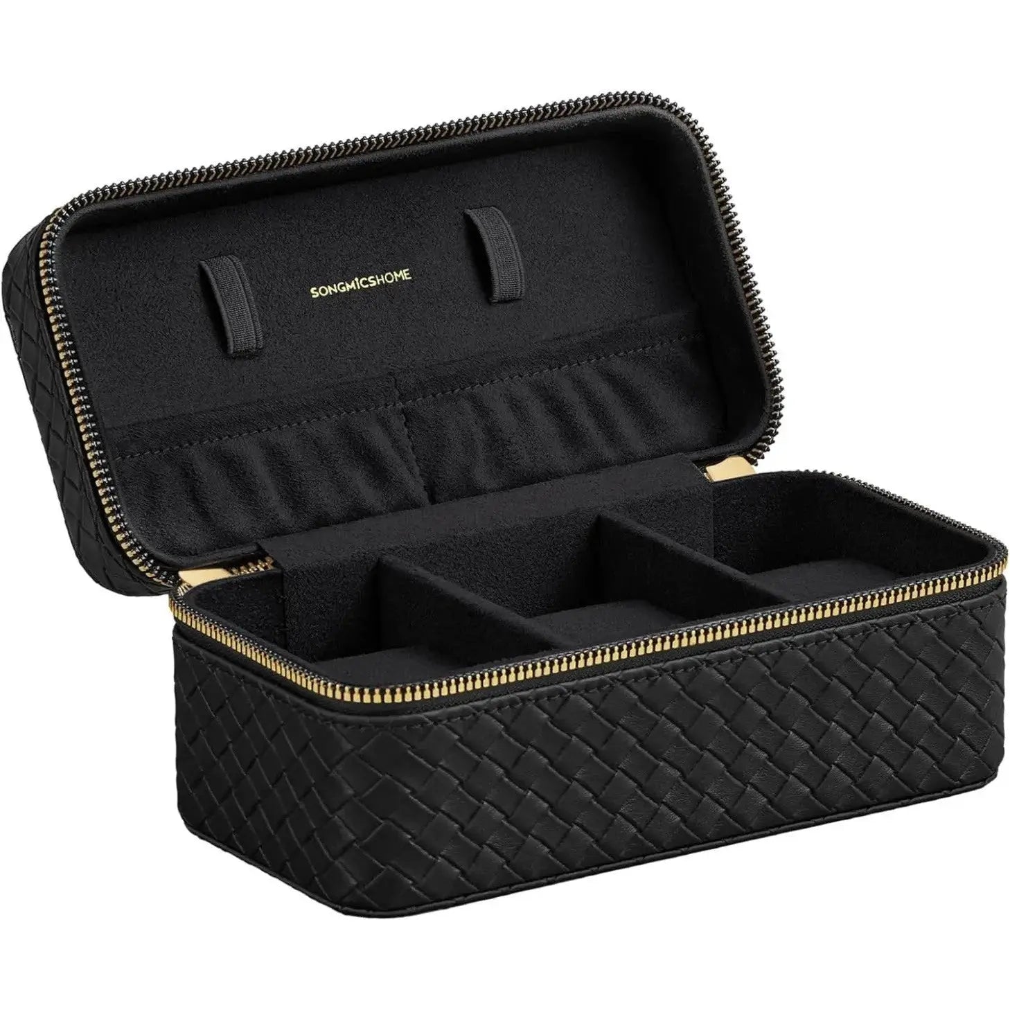Uhren Aufbewahrung Box für 3 Uhren Schwarz von Songmics