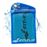 Airflip Towel Kühlhandtuch Mikrofaser mit Tasche 100x30cm Blau von Fit-Flip
