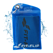 Airflip Towel Kühlhandtuch Mikrofaser mit Tasche 100x30cm Dunkel Blau von Fit-Flip