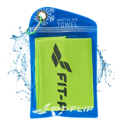 Airflip Towel Kühlhandtuch Mikrofaser mit Tasche 100x30cm Neon grün von Fit-Flip