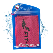 Airflip Towel Kühlhandtuch Mikrofaser mit Tasche 100x30cm Rosa von Fit-Flip