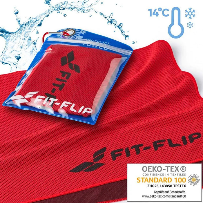 Airflip Towel Kühlhandtuch Mikrofaser mit Tasche 100x30cm von Fit-Flip