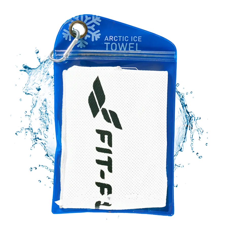 Airflip Towel Kühlhandtuch Mikrofaser mit Tasche 100x30cm Weiss von Fit-Flip