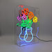 Acryl-Box Neon - Vase mit Tulpen von Locomocean