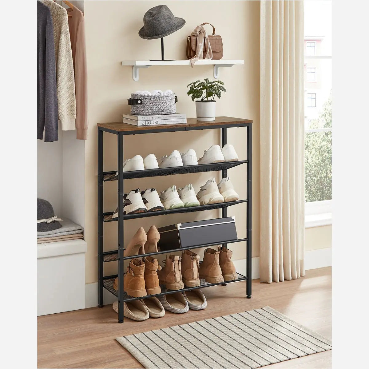 Schuhregal Schuhschrank 5 Ebenen von Songmics
