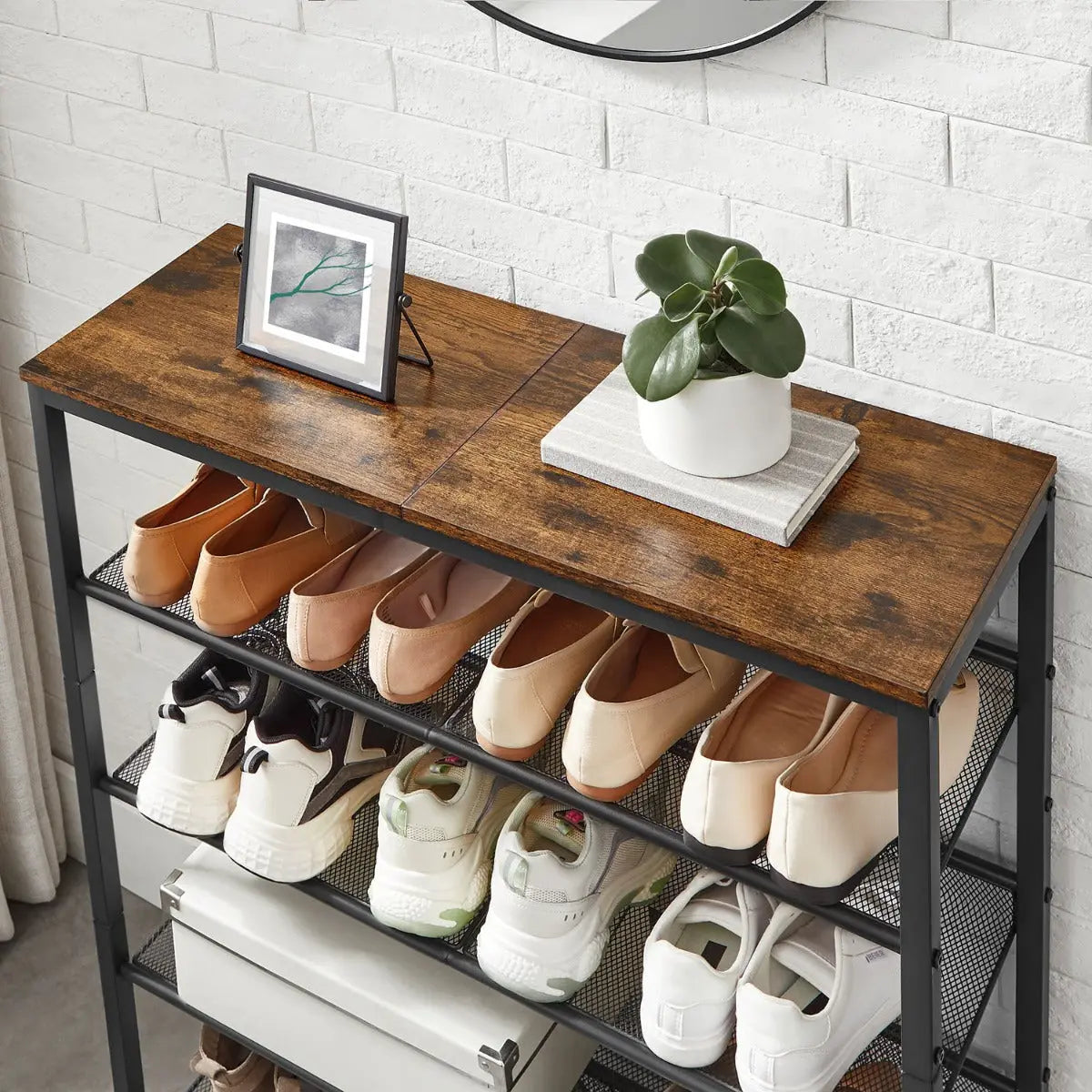 Schuhregal Schuhschrank 5 Ebenen von Songmics