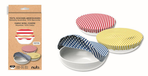 Bowl Cover Streifen assortiert 3er Set von Nuts