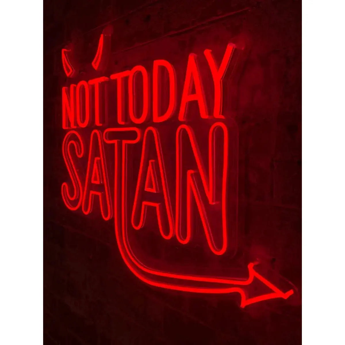 LED Wandneon - Not Today Satan von Locomocean
