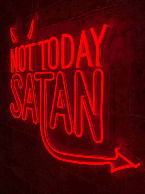 LED Wandneon - Not Today Satan von Locomocean