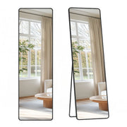 Standspiegel 150x40cm Aluminium Schwarz von Songmics
