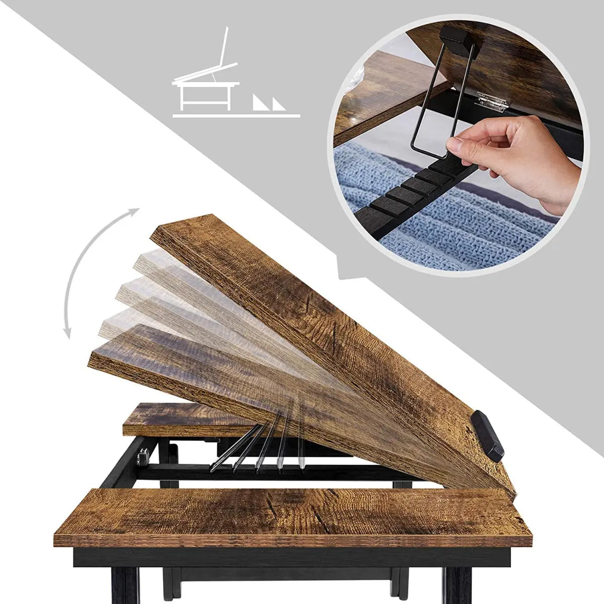 Laptopständer Notebooktisch Klappbar Vintage von Songmics