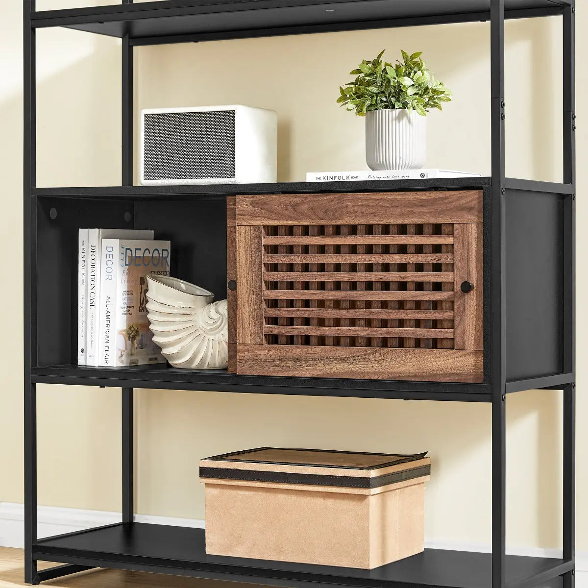 Bücherregal Sideboard 5 Ebenen mit Schiebetür von guteszeug.ch