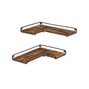 L-förmiges Eckregal Wandregal 2er Set Holz von Songmics