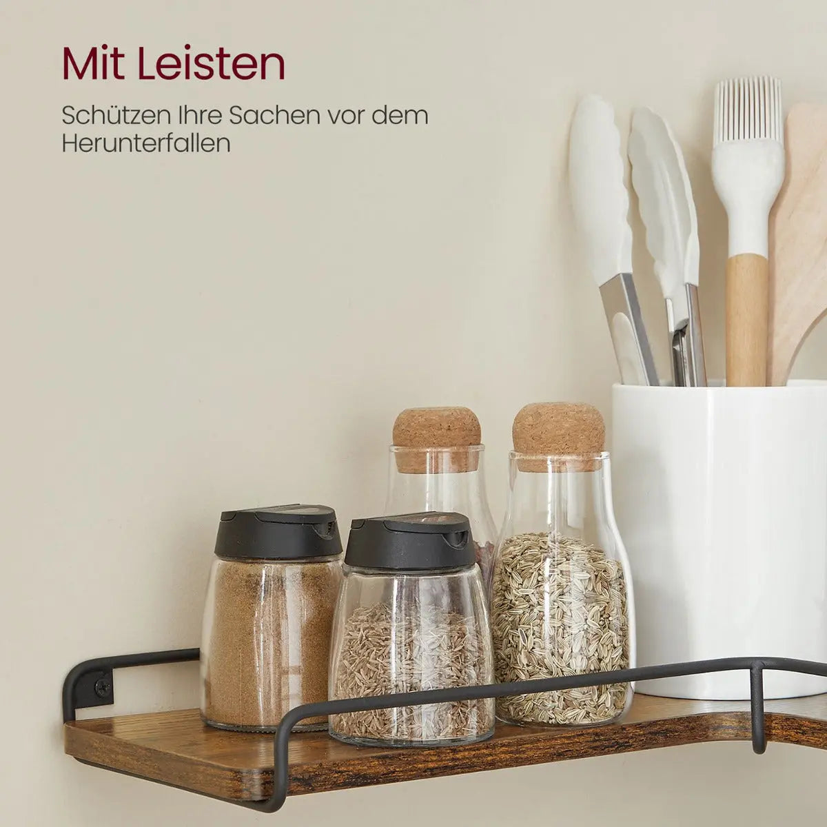 L-förmiges Eckregal Wandregal 2er Set Holz von Songmics