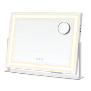 Schminkspiegel LED-Beleuchtung dimmbar mattweiss von Songmics