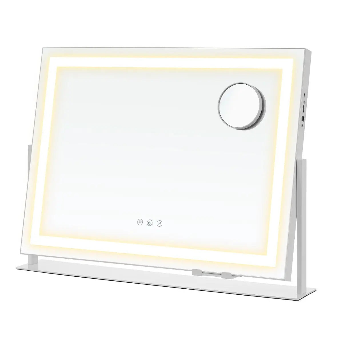 Schminkspiegel LED-Beleuchtung dimmbar mattweiss von Songmics