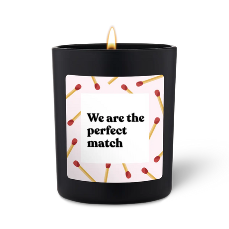 Duftkerze Schwarz Woody We are the perfect match von ChattyCandles