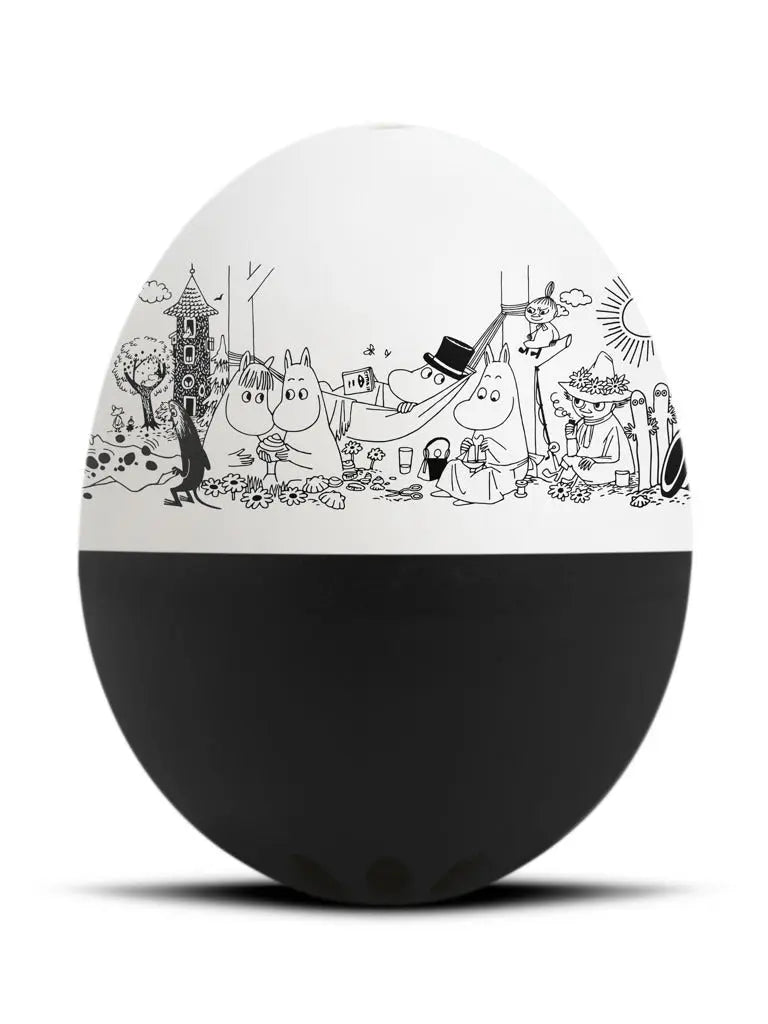 Singende Eieruhr Mumin Schwarz-Weiss von PiepEi