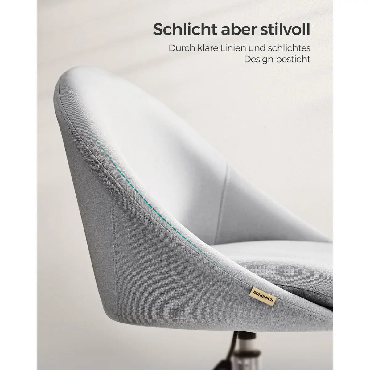 Bürostuhl Schreibtischstuhl Höhenverstellbar Taubengrau von Songmics