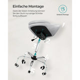 Bürostuhl Schreibtischstuhl Höhenverstellbar Taubengrau von Songmics