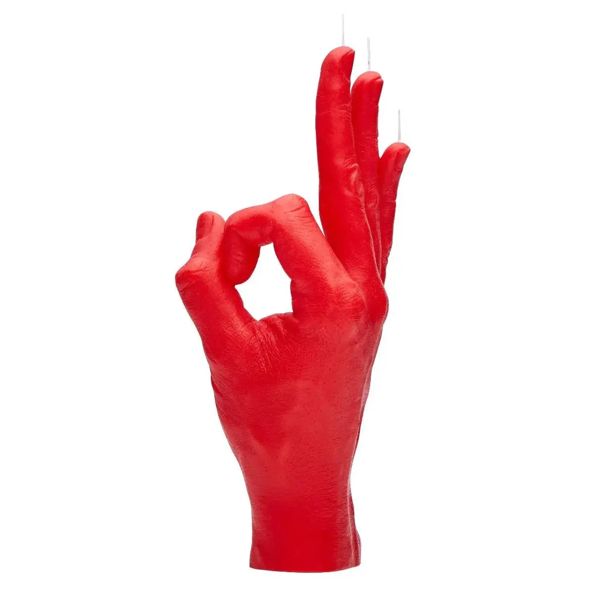 OK Rot von Candle Hand