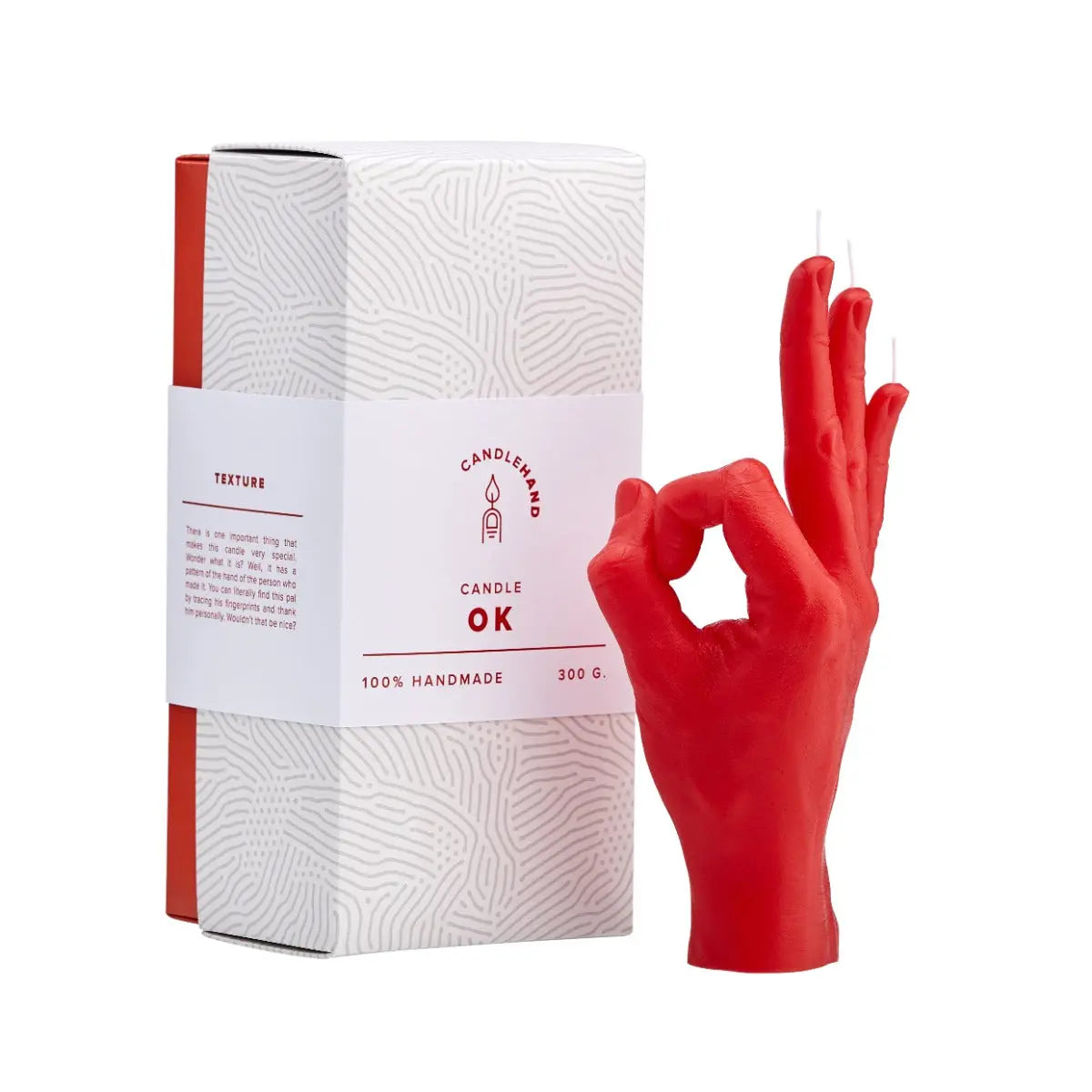 OK Rot von Candle Hand