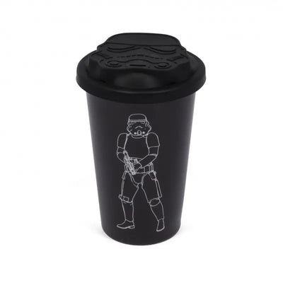 Original Stormtrooper - Keramikbecher mit Silikondeckel (schwarz)